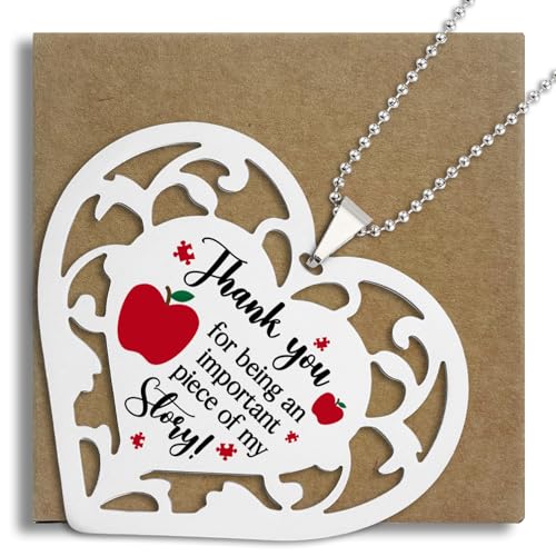 Herz-Ornament mit Aufschrift "Thank You for Being Part of My Story", Geschenk für Lehrer, Mentor, Freund, zum Aufhängen, Andenken, S2 x 13 cm Herz-Ornament mit Aufschrift "Thank You for Being Part of My Story", Geschenk für Lehrer, Mentor, Freund, zum Aufhängen, Andenken, S2 x 13 cm von SunyJone