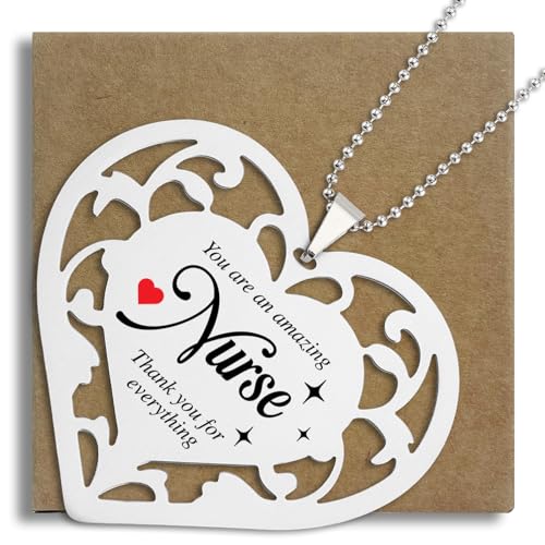 Krankenschwester-Ornament, herzförmiges Geschenk, Dankeschön-Geschenke für Krankenschwestern, Frauen, Männer, Andenken zum Aufhängen für Mitarbeiter im Gesundheitswesen, RN, Arzt, Krankenschwester von SunyJone