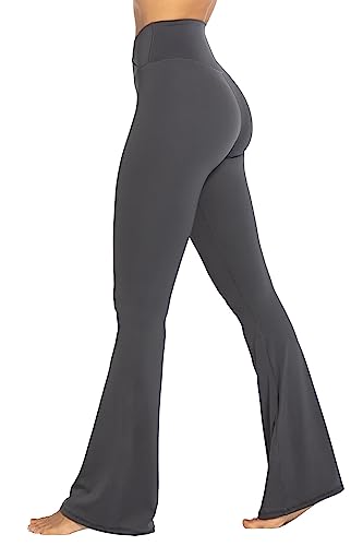 Sunzel Damen Leggings mit Bauchkontrolle, gekreuzter Taille und weitem Bein, GRAU, S von Sunzel