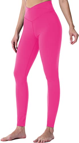Sunzel Damen-Workout-Leggings mit hoher Taille und Bauchkontrolle, Knallpink (Hot Pink), M von Sunzel