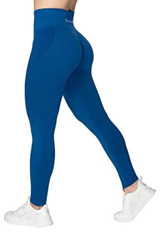 Sunzel Workout-Leggings für Damen, kniebeugenfest, hohe Taille, Yogahose, 4-Wege-Stretch, butterweich, blau (Classic Blue), M von Sunzel