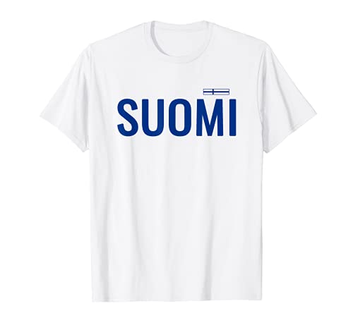 Suomi Damen Unisex-T-Shirt Weiß Kurzarm Small Crew-Ausschnitt Klassische Passform Einfarbig von Suomi .