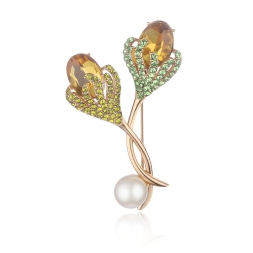 Suoumwa Niedliche Tulpenbrosche für Frauen, Zierliche Blumenbrosche, Elegante Anstecknadeln mit Blumendesign, Damenschmuck von Suoumwa