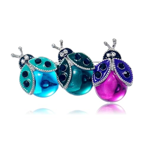 Suoumwa Strassonstone Ladybug Brosche Süße Tropföl Emaille Insekt Brosche Schmuck Geschenk B von Suoumwa