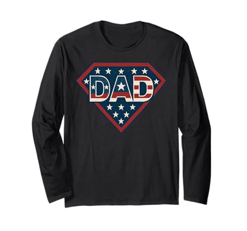 Strong Sup Dad Vater Geschenk Papa USA Flagge Vintage Herren Kunst Langarmshirt Strong Sup Dad Vater Geschenk Papa USA Flagge Vintage Herren Kunst Langarmshirt von Sup Strong Dad Funny Apparel Vintage Fathers Merch