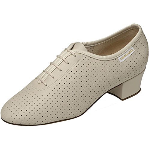 Supadance - Damen Trainerschuhe/Practice Shoes 1026 - Leder Beige - Normalweite - 1,5" Blockabsatz [UK 3] von Supadance