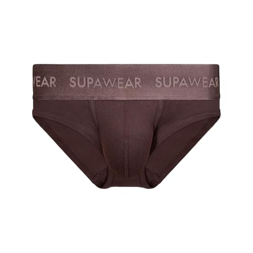 Supawear - Männer Slip Unterwäsche - Ribbed Brief Peppercorn - 1x Größe M von Supawear