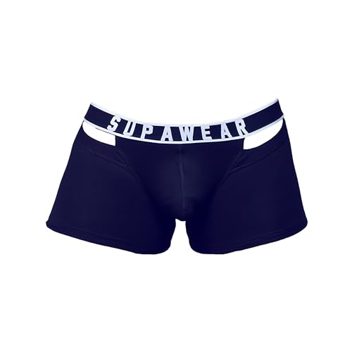 Supawear - Männer Boxer Slip Unterwäsche - Ribbed Slashed Trunk Black - 1x Größe M von Supawear