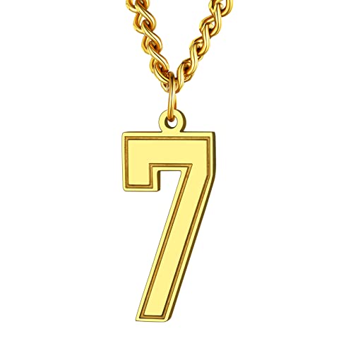 Supcare 18k vergoldet Zahl Sieben Kette Damen Nummer 7 Anhänger Edelstahl Halskette für Männer Jungen Hip Hop Rapper Charm Halskette Modeschmuck Accessoire Personalisierte Kette Supcare 18k vergoldet Zahl Sieben Kette Damen Nummer 7 Anhänger Edelstahl Halskette für Männer Jungen Hip Hop Rapper Charm Halskette Modeschmuck Accessoire Personalisierte Kette von Supcare
