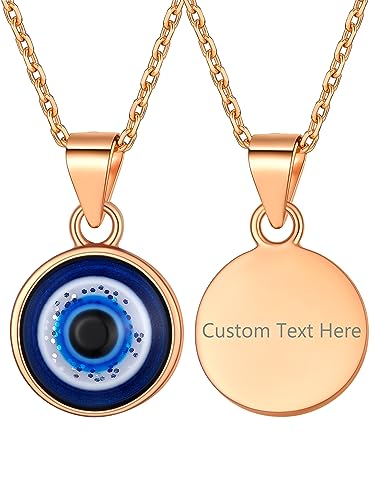 Supcare Damen Mädchen Custom Evil Eye Necklace Halskette Böse Blick Nazar Auge Vintage Anhänger Kette Mode Glücksschmuck Fashion für Weihnacht Valentinstag Oktoberfest aus 925 Sterling-Silber von Supcare