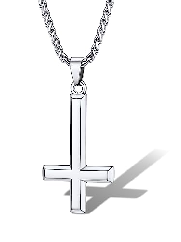 Supcare Herrenkette Jesus Kreuz Ketten Halskette Orthodoxes Kreuz Anhänger Silberkette Upside Down Umkehrung Eisernes Kreuzkette umgekehrt Invertiert Kreuz Kette Petruskreuz Anhänger Schmuck für Opa Supcare Herrenkette Jesus Kreuz Ketten Halskette Orthodoxes Kreuz Anhänger Silberkette Upside Down Umkehrung Eisernes Kreuzkette umgekehrt Invertiert Kreuz Kette Petruskreuz Anhänger Schmuck für Opa von Supcare