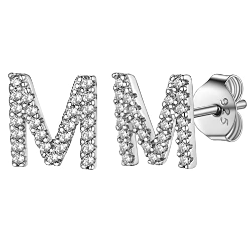 Supcare Damen Frauen Initial M Ohrringe Buchstabe Ohrstecker mit Zirkonia Anfangsbuchstaben S925 Letter Alphabet Earrings Ohrschmuck Schmuck für Mama Halloween Supcare Damen Frauen Initial M Ohrringe Buchstabe Ohrstecker mit Zirkonia Anfangsbuchstaben S925 Letter Alphabet Earrings Ohrschmuck Schmuck für Mama Halloween von Supcare