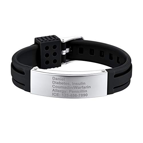 Supcare Motivationsarmbänder Kinder Party Aktivitäten Armband Gravur für Meinen Sohn Custom Silikonarmband Bracelet Edelstahl Gummi Armbänder Namensarmband Personalisiert Modeschmuck für Schwester von Supcare