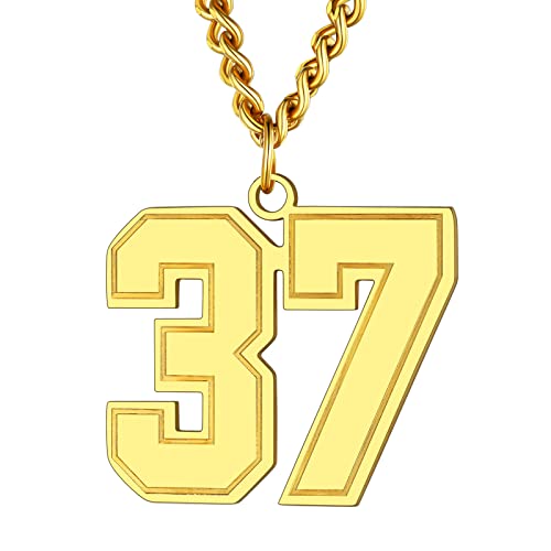 Supcare Personalisierter Schmuck Kundenspezifische Geschenke Nummer Halskette für Athleten Männer Jungen Anhänger Baseball Halsketten Edelstahl Zahlen Anhänger 00-99 Goldlette von Supcare