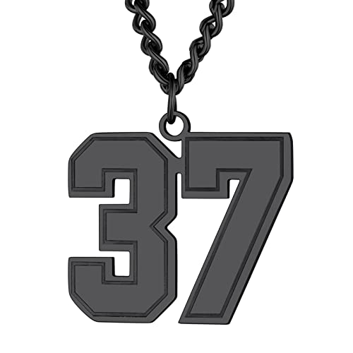 Supcare Personalisierter Schmuck Kundenspezifische Geschenke Nummer Halskette für Athleten Männer Jungen Anhänger Baseball Halsketten Edelstahl Zahlen Anhänger 00-99 Schwarz von Supcare