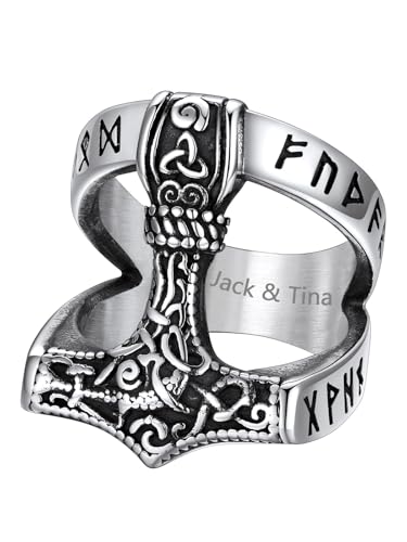 Supcare Rings Men Herrenringe Edelstahl Ring Herren Thors Hammer Ring Gravur Viking Rune Ring Fingerring Keltischer Knot Siegelring Statement Ring Bandring Personalisiert Modeschmuck für Weihnacht Supcare Rings Men Herrenringe Edelstahl Ring Herren Thors Hammer Ring Gravur Viking Rune Ring Fingerring Keltischer Knot Siegelring Statement Ring Bandring Personalisiert Modeschmuck für Weihnacht von Supcare