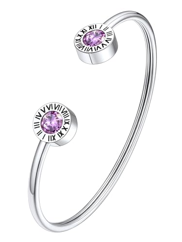 Supcare Römisch Ziffern Armbänder für Damen Mutter Geburtsstein Jun Offene Armband Alexandrit Stein Armband Edelstahl Armreifen Silber Armbändchen Armschmuck Armkette Modeschmuck für Jahrestag Supcare Römisch Ziffern Armbänder für Damen Mutter Geburtsstein Jun Offene Armband Alexandrit Stein Armband Edelstahl Armreifen Silber Armbändchen Armschmuck Armkette Modeschmuck für Jahrestag von Supcare
