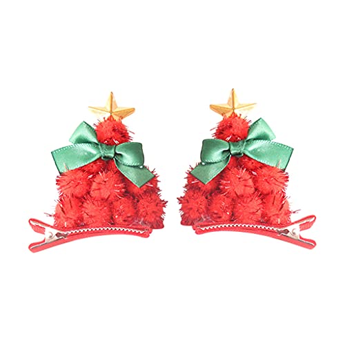 2 Stück Weihnachten Haarspangen Schöne Haarspangen Schaum Baum Hut Bowknot Haarnadeln für Frauen Mädchen Party Favors Weihnachten Haarschmuck Geschenke von Supefriendly