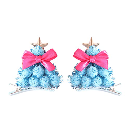 2 Stück Weihnachten Haarspangen Schöne Haarspangen Schaum Baum Hut Bowknot Haarnadeln für Frauen Mädchen Party Favors Weihnachten Haarschmuck Geschenke von Supefriendly