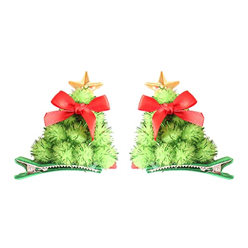 2 Stück Weihnachten Haarspangen Schöne Haarspangen Schaum Baum Hut Bowknot Haarnadeln für Frauen Mädchen Party Favors Weihnachten Haarschmuck Geschenke von Supefriendly