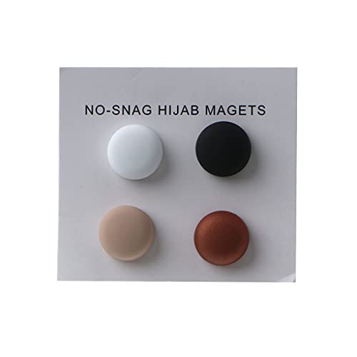 4 Stück Magnetschal Brosche Rund Hijab Anstecknadel Magnetknopf Brosche Perlennadel Brosche für Damen Damen No Hole Magnet Pins Brosche, Mehrfarbig von Supefriendly
