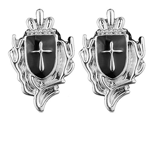 Herren Brosche Kragen Pin, 1 Paar Cross Shield Business Anzug Hemdkragen Anstecknadeln Brosche Spitzen Herren Modeschmuck für Ihn Hemden Accessoires von Supefriendly