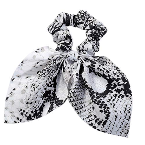 Supefriendly Weinlese Snakeskin Leopard-Haar-Seil Mädchen Pferdeschwanz Haarschmuck -B von Supefriendly