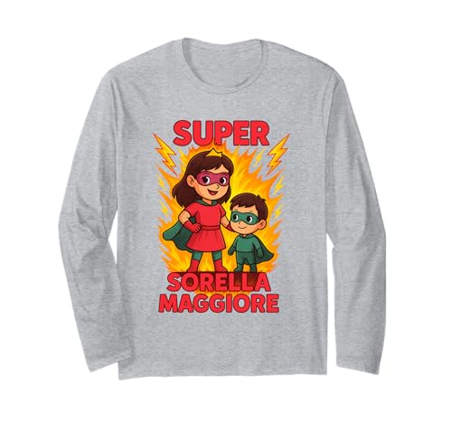 Kinder Superheld Große Schwester T-Shirt Geschenk Langarmshirt von Super Große Schwester Geschenk Mädchen Kinder