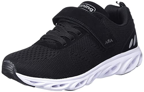 Super Lee Unisex Laufschuhe Sportschuhe mit Klettverschluss Outdoor Fitness Schuhe Hallenschuhe Leichte und Atmungsaktive für Herren Damen, Schwarz, 45 EU von Super Lee