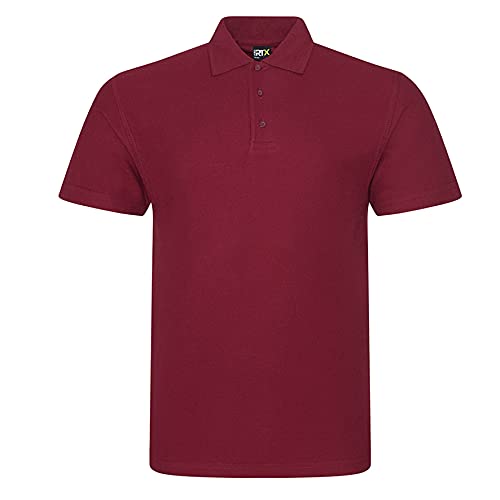 Klassisches Poloshirt für Herren, kurzärmelig, einfarbig, für Arbeit, Sport, robust, für Gartenarbeit und Bauarbeiten, burgunderfarben, 6XL von Super Lemon