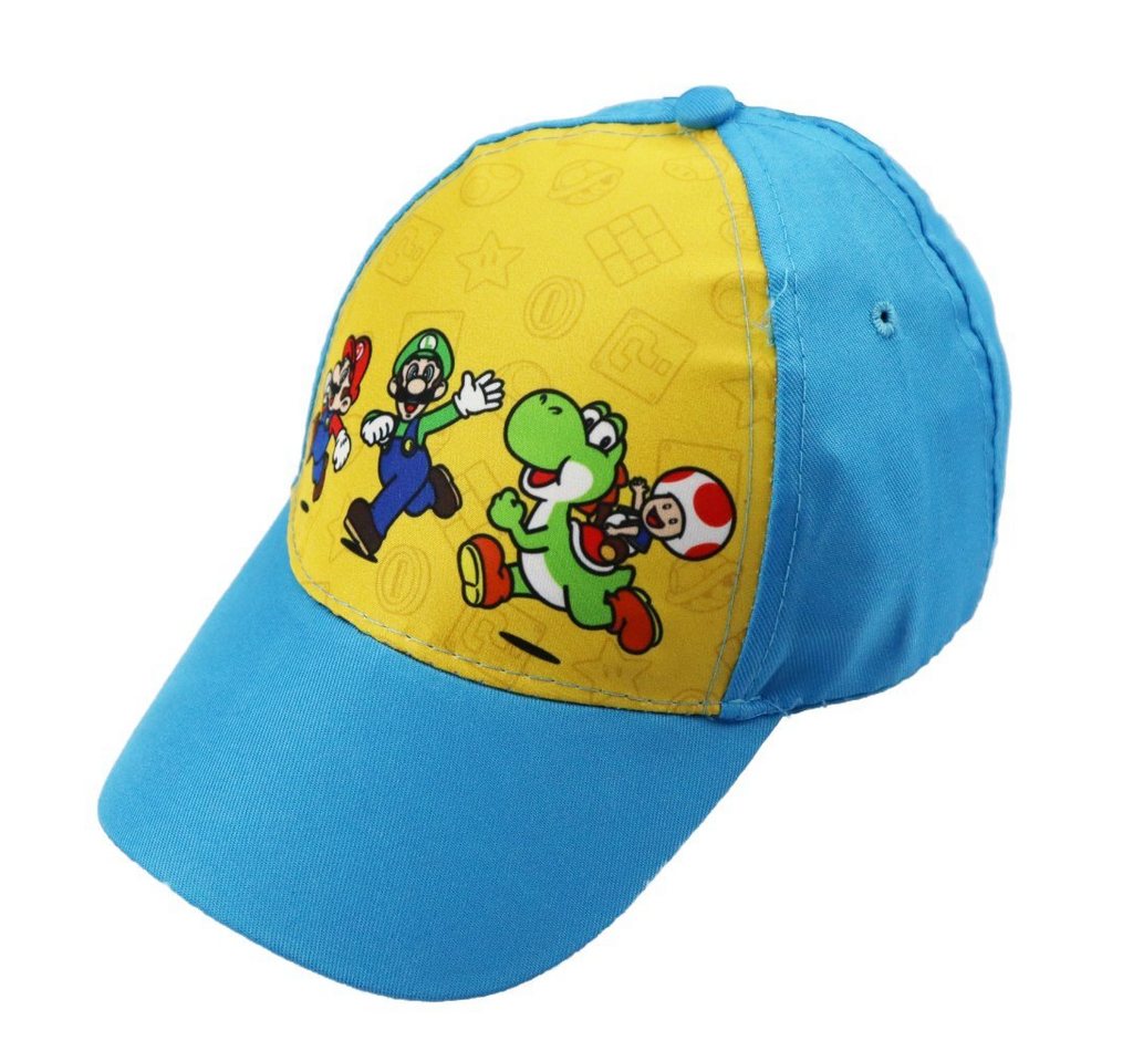 Super Mario Baseball Cap Super Mario Yoshi Luigi Kinder Basecap Gr. 52 bis 54 von Super Mario