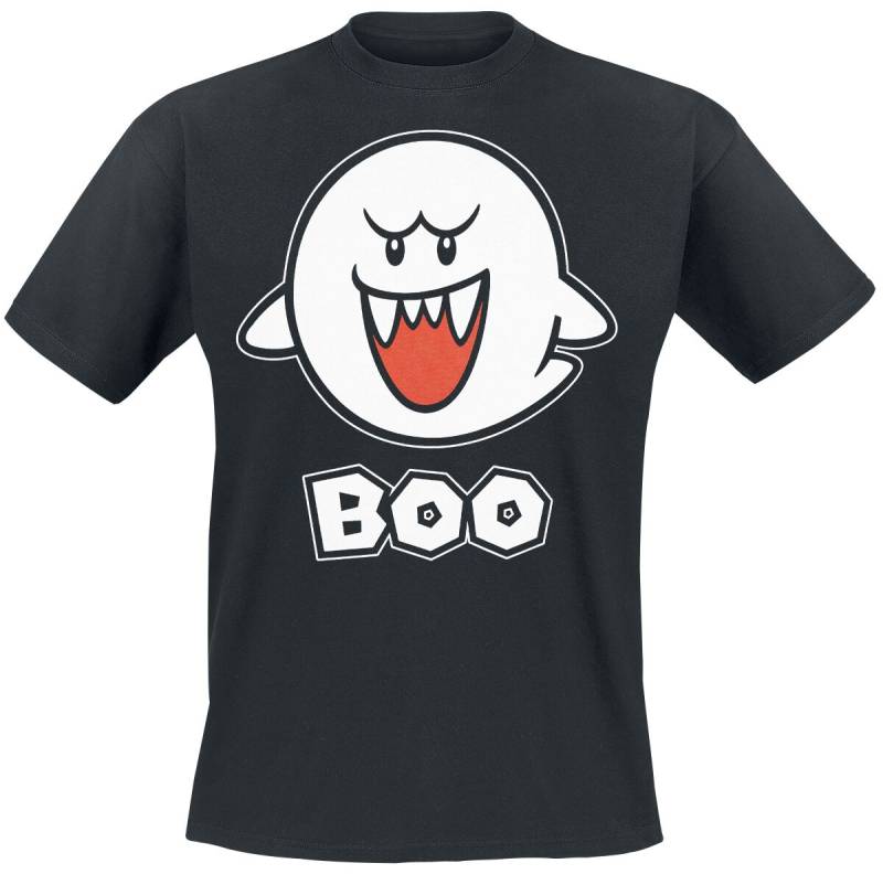 Super Mario Boo T-Shirt schwarz in S von Super Mario