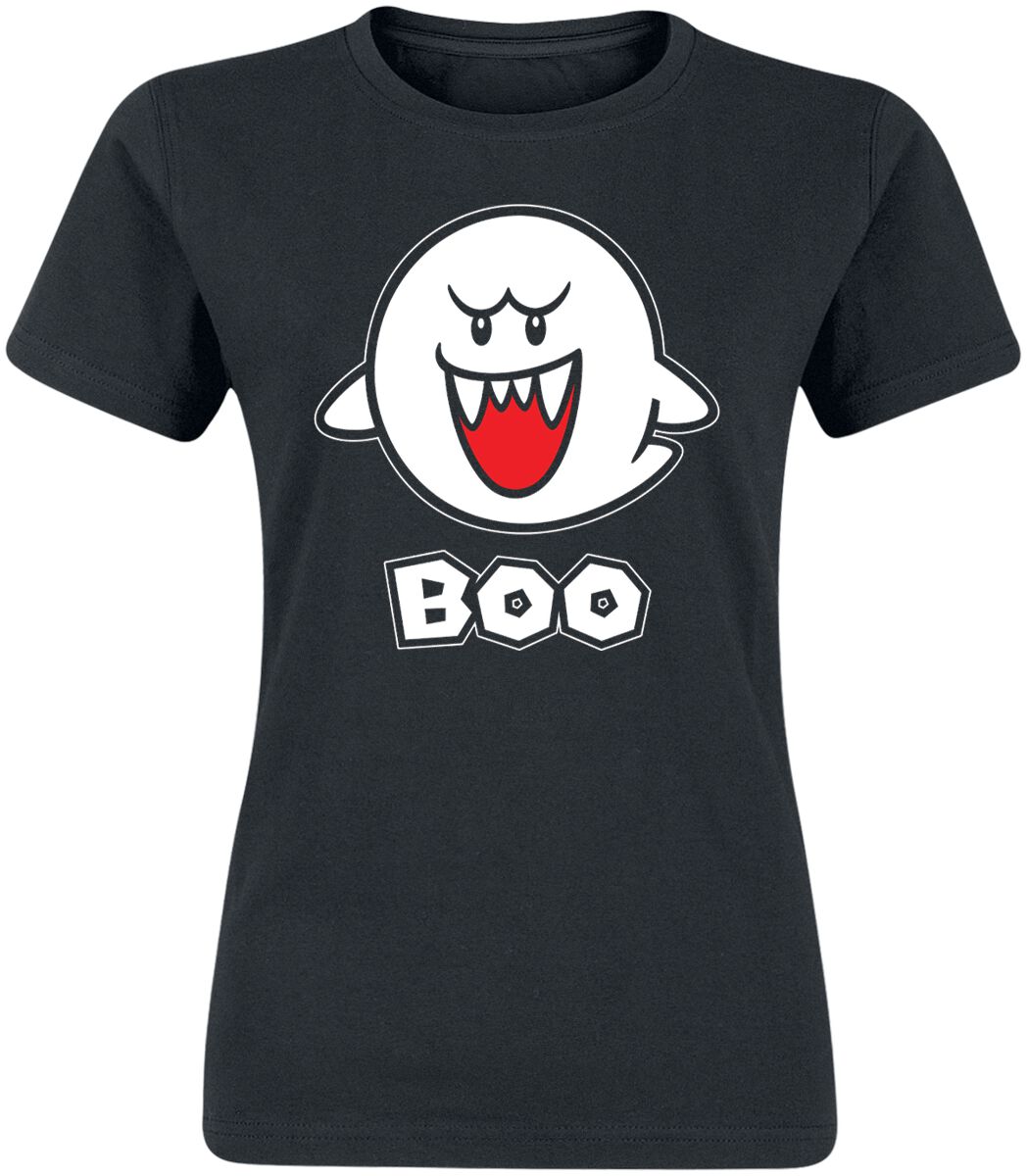 Super Mario Boo T-Shirt schwarz in XXL von Super Mario