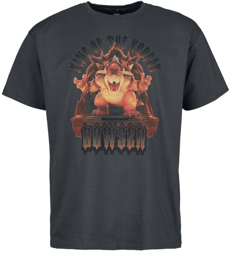 Super Mario Bowser - King Of The Koopas T-Shirt grau in S von Super Mario