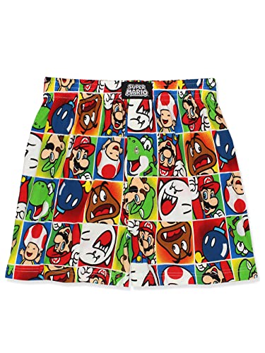 Super Mario Brothers Herren Boxershorts mit Knopfleiste, mehrfarbig, Large von Super Mario