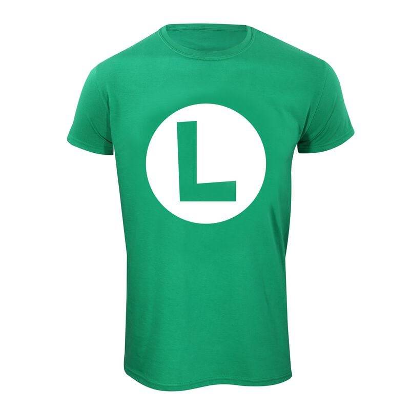 Super Mario - Gaming T-Shirt - Luigi Badge - S bis XXL - Größe L - grün von Super Mario