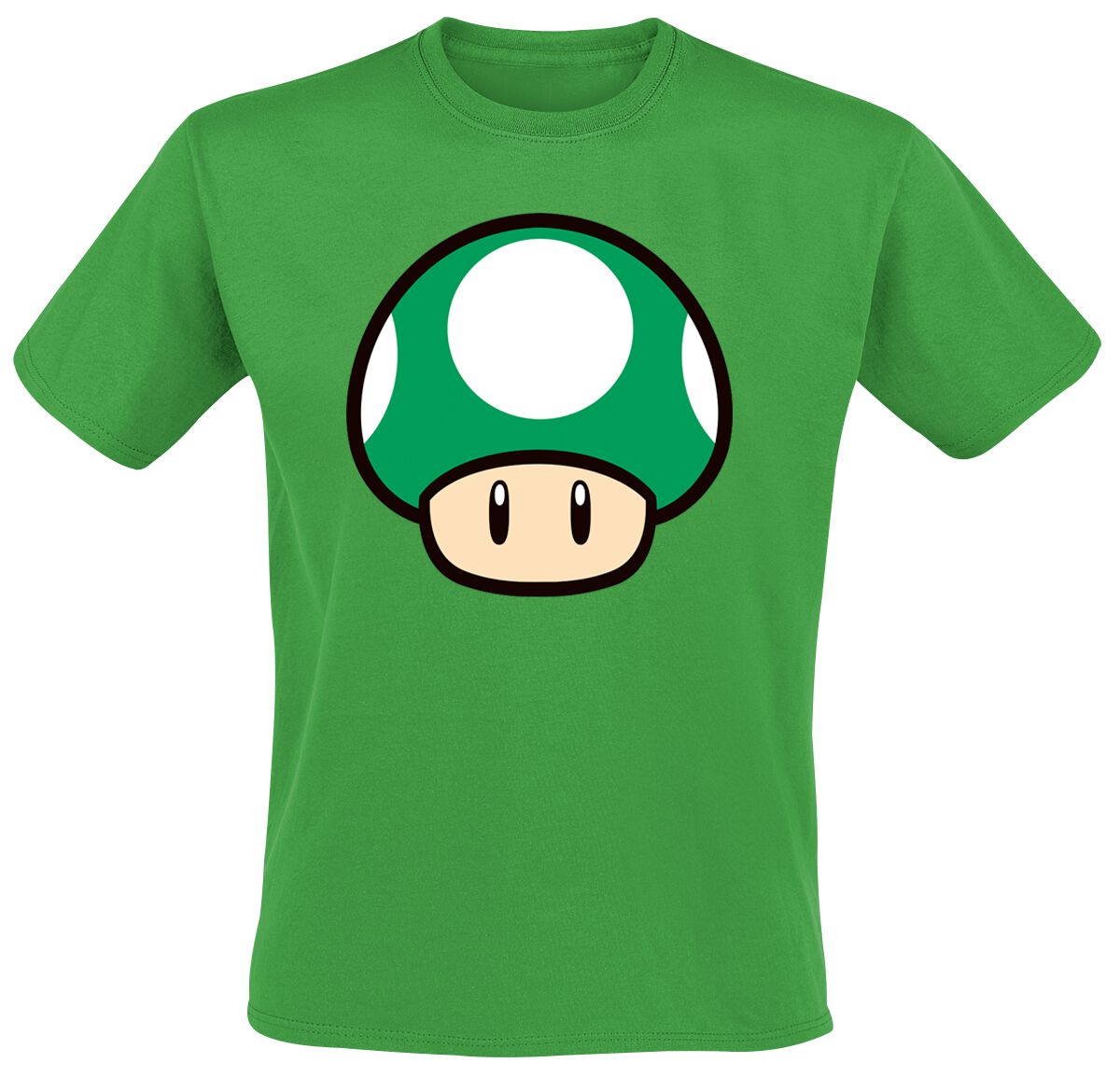 Super Mario - Gaming T-Shirt - Mushroom - S bis M - für Männer - Größe M - grün von Super Mario