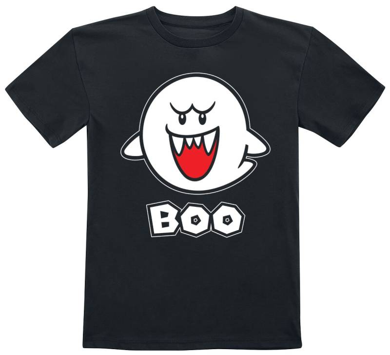 Super Mario - Gaming T-Shirt für Kinder - Kids - Boo - für Mädchen & Jungen - schwarz von Super Mario