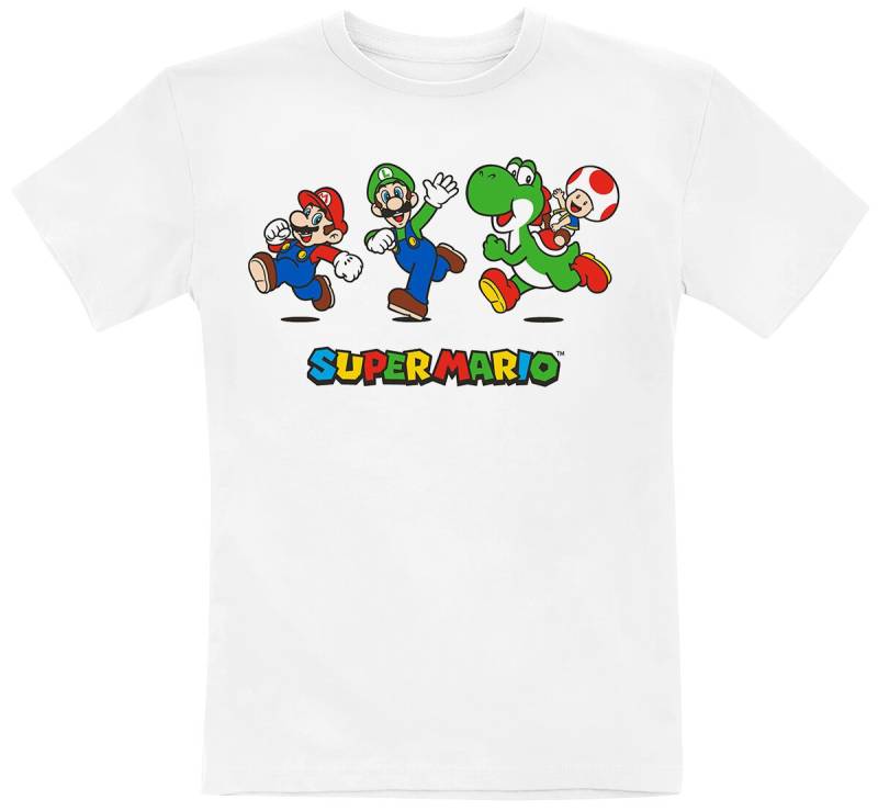 Super Mario - Gaming T-Shirt für Kinder - Kids - Running - für Mädchen & Jungen - weiß von Super Mario