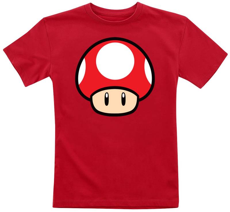 Super Mario - Gaming T-Shirt für Kleinkinder - Kids - Pilz - für Mädchen & Jungen - rot von Super Mario