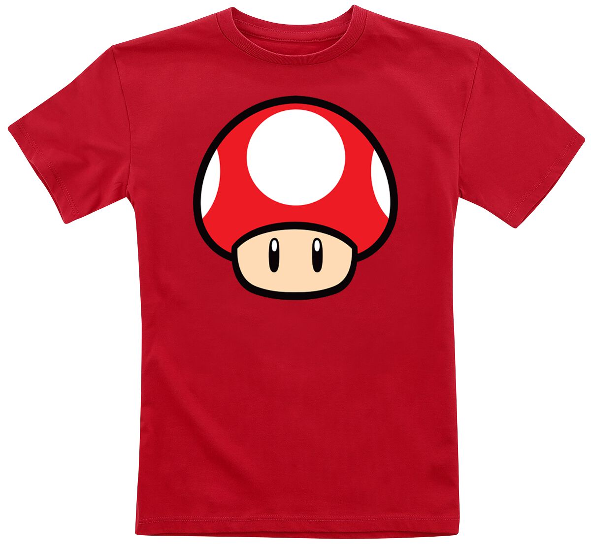 Super Mario Kids - Pilz T-Shirt rot in 104 von Super Mario