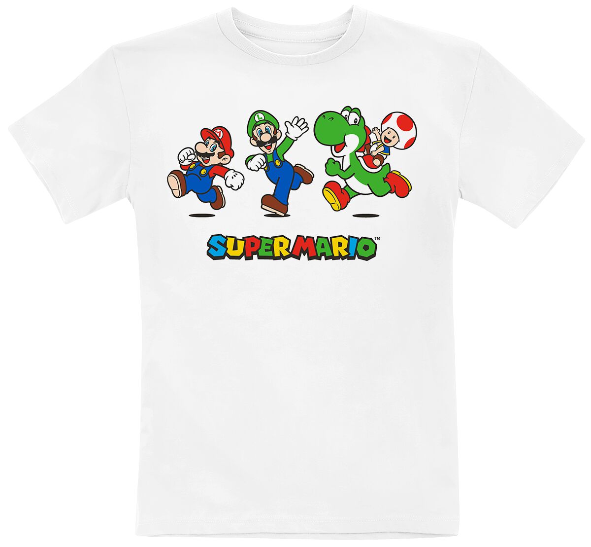Super Mario Kids - Running T-Shirt weiß in 140 von Super Mario