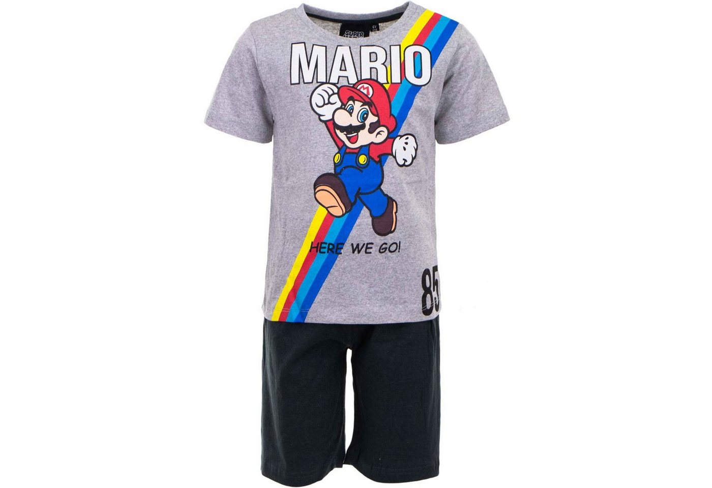 Super Mario Pyjama SUPER MARIO SHORTY PYJAMA Kinder Schlafanzug Jungen + Mädchen 3 4 5 6 7 8 Jahre Gr. 98 104 110 116 122 128 von Super Mario