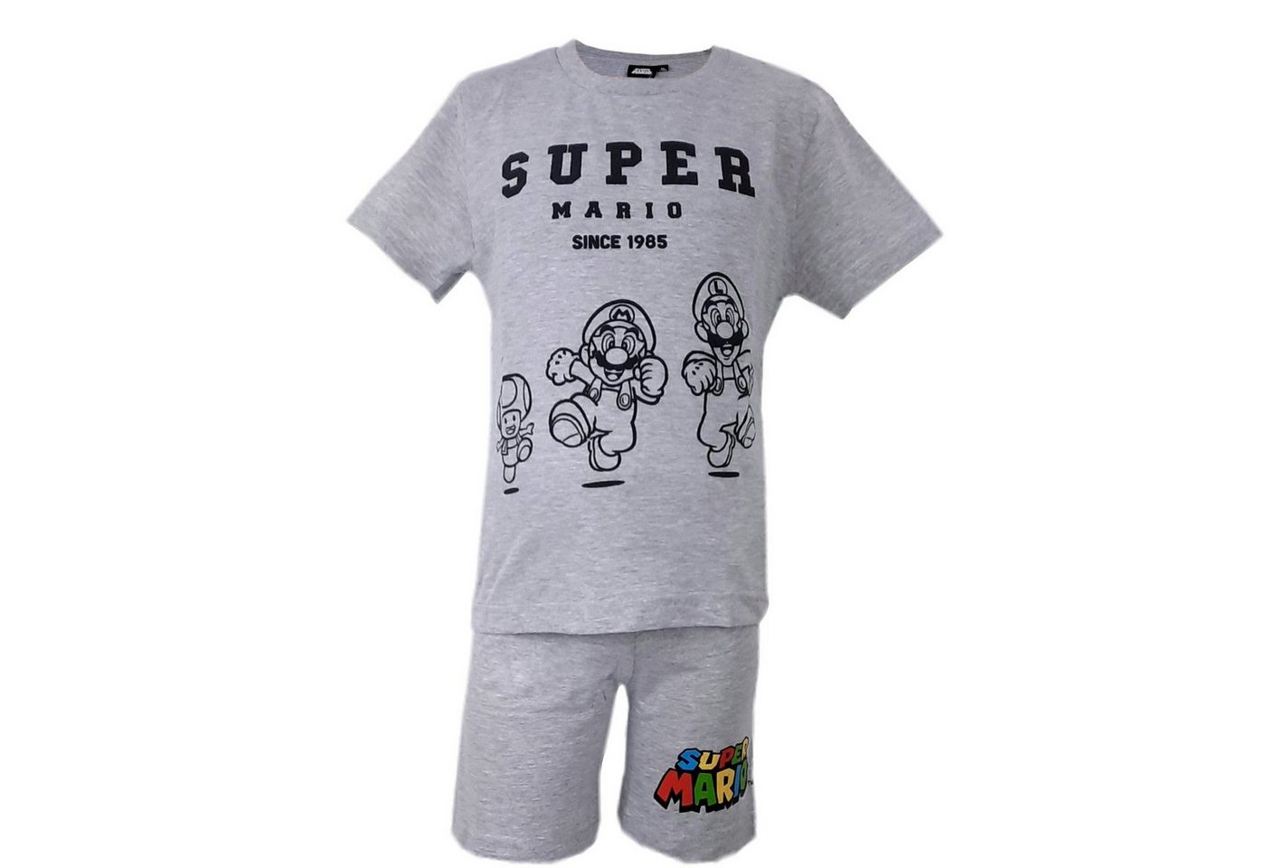 Super Mario Pyjama Super Mario 2 tlg. Kinder Pyjama (2 Stück) Gr. 104,116, Baumwolle von Super Mario