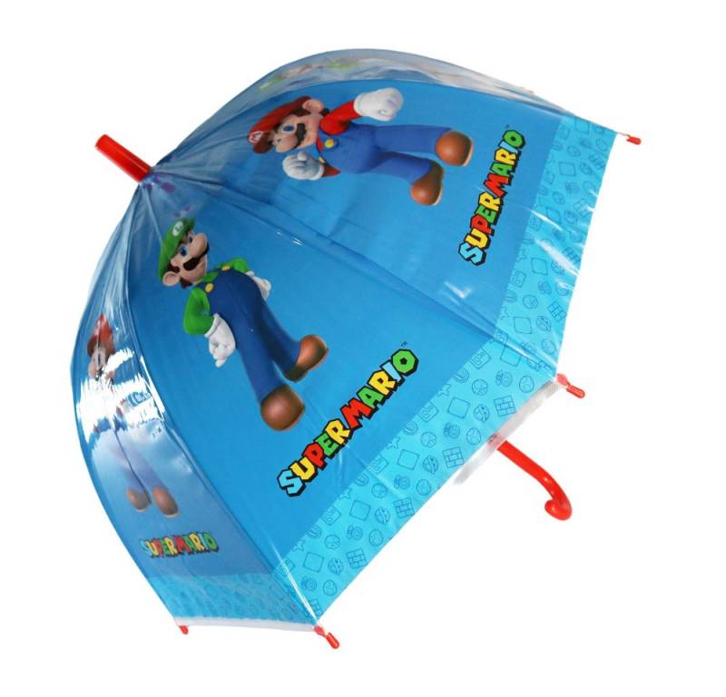 Super Mario Stockregenschirm Super Mario Luigi Kinder Regenschirm Schirm D 70 cm von Super Mario
