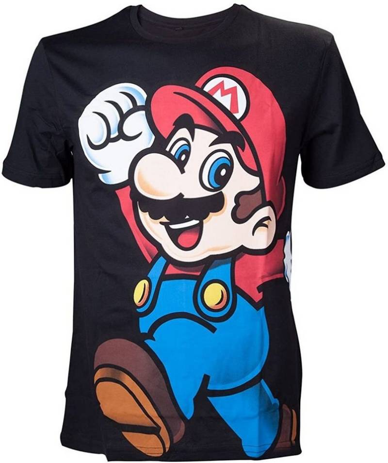 Super Mario T-Shirt SUPER MARIO T-Shirt Kinder + Jugendliche Schwarz von Super Mario