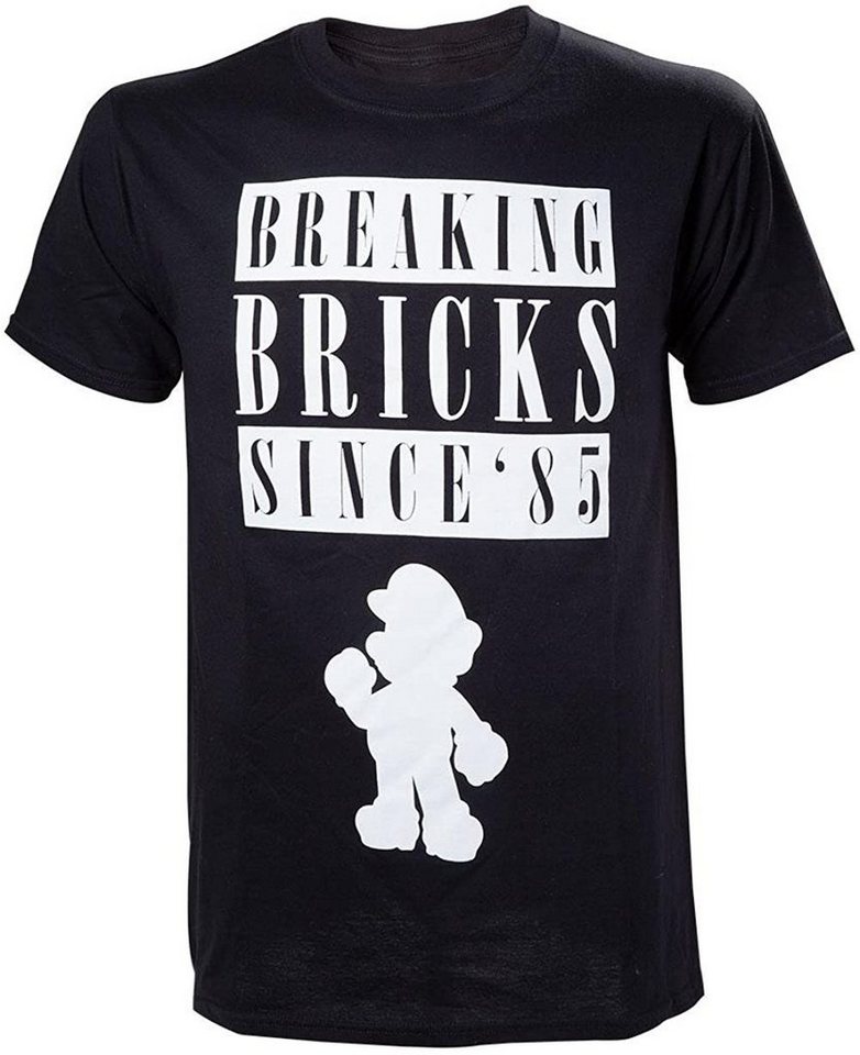 Super Mario T-Shirt Super Mario T-Shirt breaking bricks since 1985 Erwachsene + Jugendliche Gr. S L XL von Super Mario