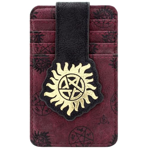 Super Natural Join The Hunt Anti Possession Tattoo Geldbörse/Geldbeutel Kartenhalter ID & Kartenhalter, Rot von Super Natural