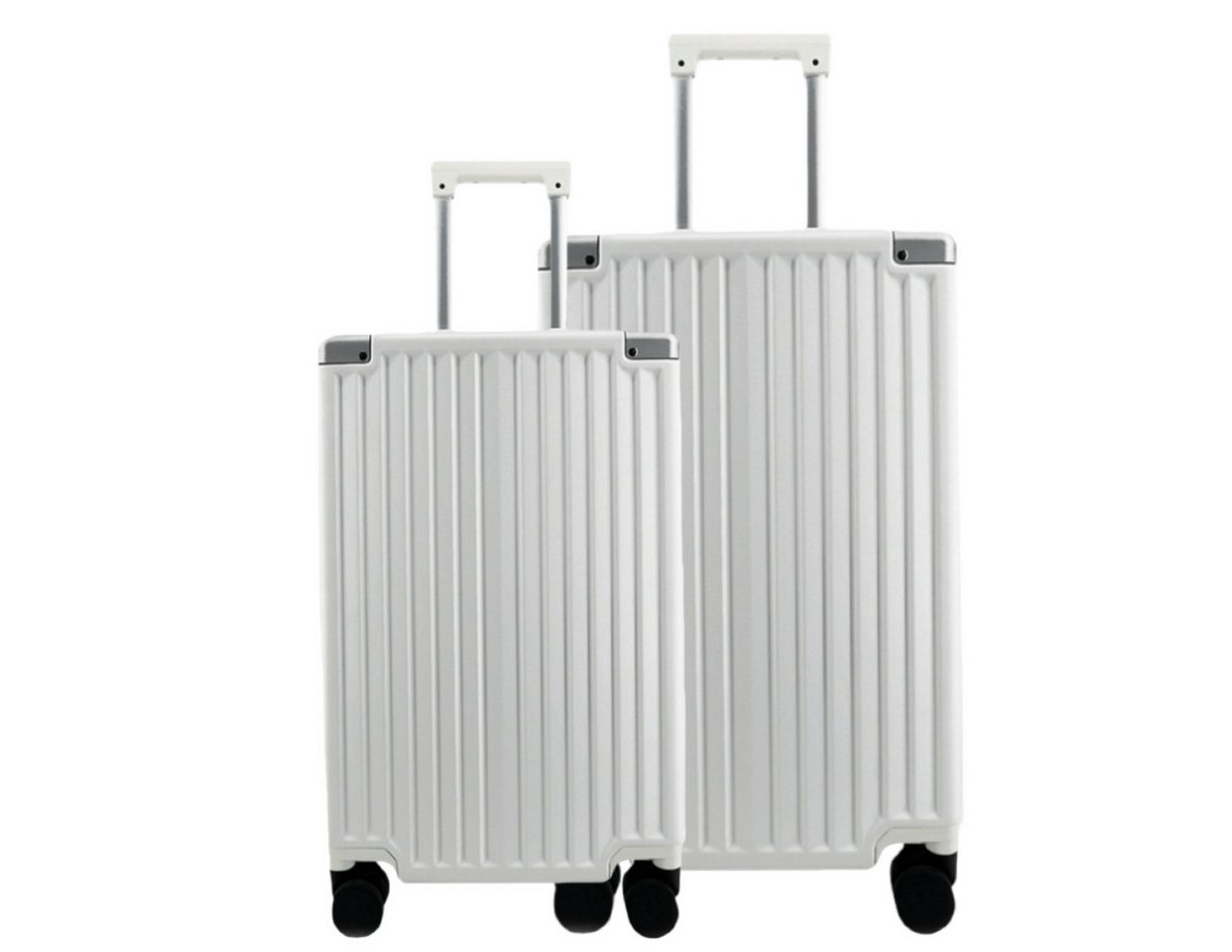 Super Solu Hartschalen-Trolley Alu-Rahmen Hartschalenkofferset (24''+28) aus Polycarbonat, 4 Rollen, Doppelrollen mit Stopper, 2 TSA-Zahlenschlösser mit Schnappverschluss von Super Solu