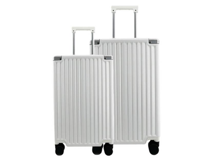 Super Solu Hartschalen-Trolley Alu-Rahmen Hartschalenkofferset (24''+28) aus Polycarbonat, 4 Rollen, Doppelrollen mit Stopper, 2 TSA-Zahlenschlösser mit Schnappverschluss von Super Solu